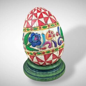Jim Shore Heartwood Creek Egg Figurine Vintage Easter Décor 2004